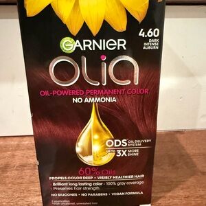 NWT Garnier Olia 4.60 dark intense auburns Hair Color Kit